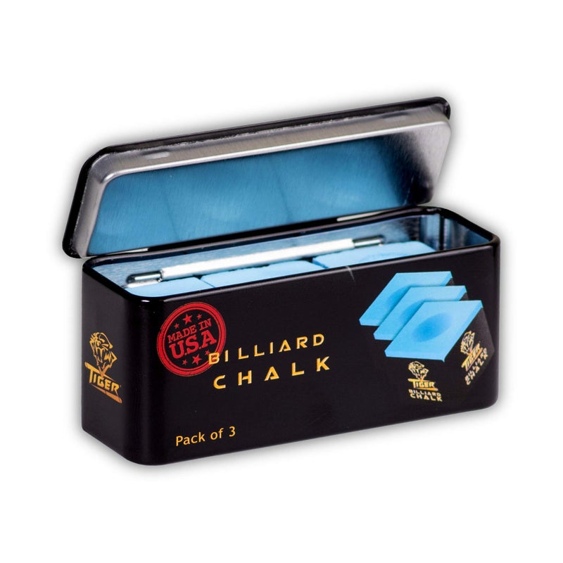 TigerProducts Tiger Pool cue Billiard Chalk - Blue - Pack of 3 - Image 5